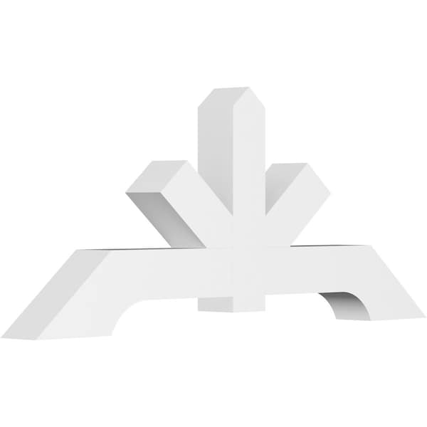 Ekena Millwork Vanguard Architectural Grade PVC Gable Bracket, 72"W x 30"H x 6"D x 6"F, 10/12 Pitch GBP072X30X0606VAN00 - main